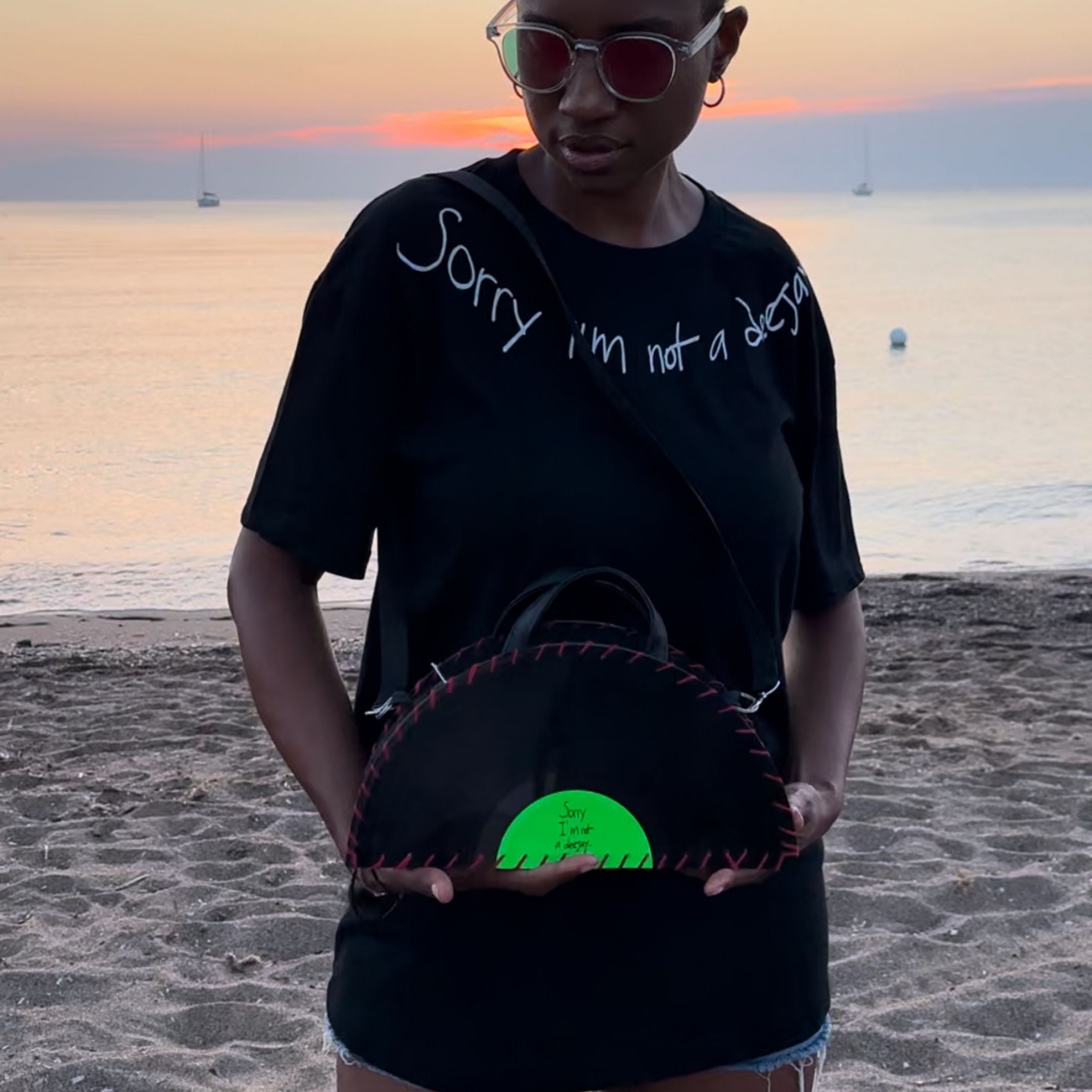 Sorry im not a deejay vinyl handbag
