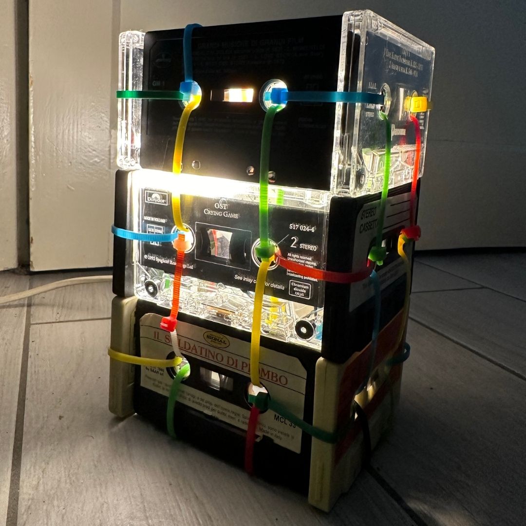 cassette tapes light lamp