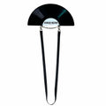 Black vinyl record shaped like a half-circle with a strap, featuring 'Circo Nero' branding on a white background.