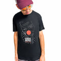 Person wearing a black t-shirt with a graphic design and 'Circo Nero' text, posing against a white background.