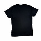Black t-shirt with white text on a white background. Circo Nero and Sorry I'm Not A Deejay Collaboration