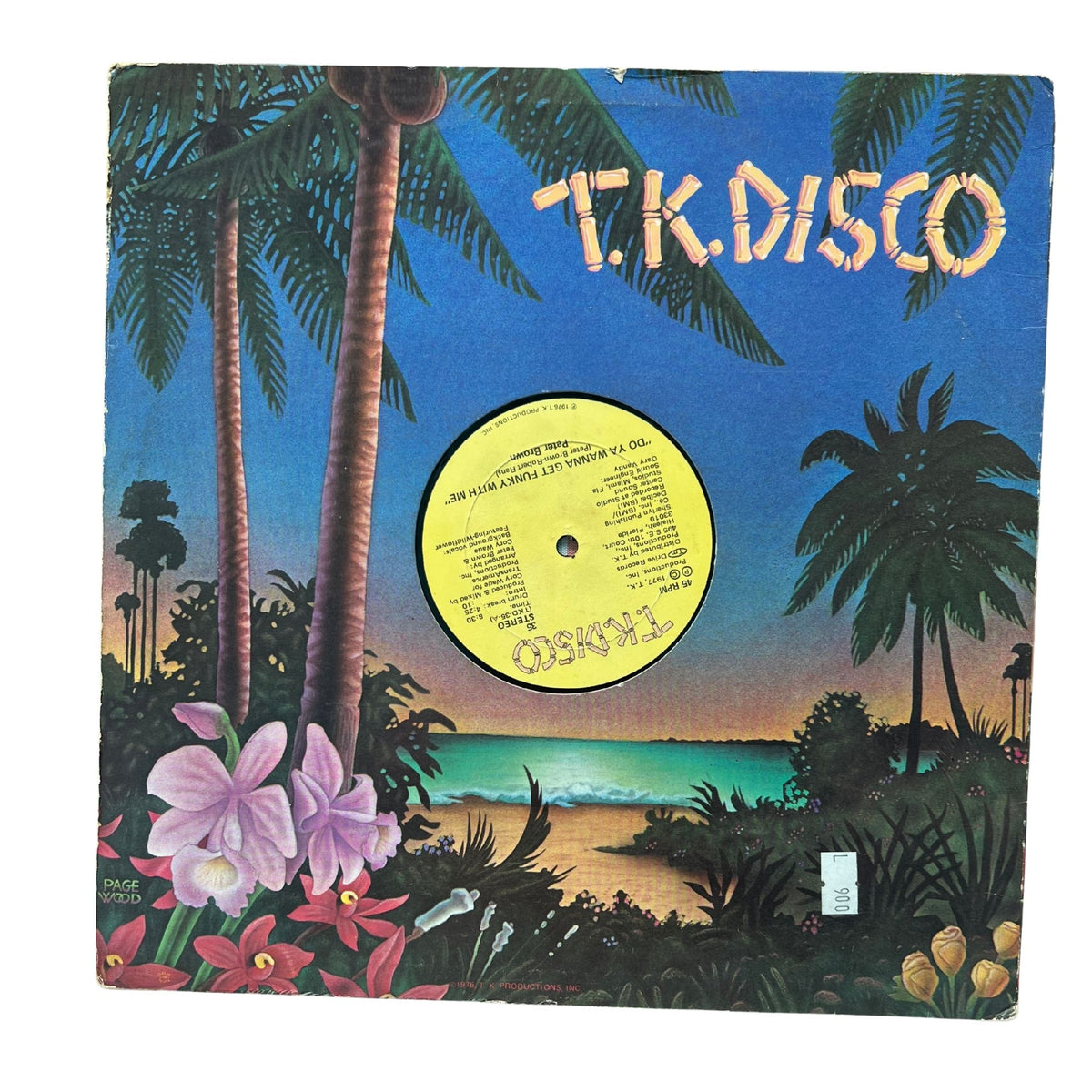 A vinyl record sleeve for T.K.