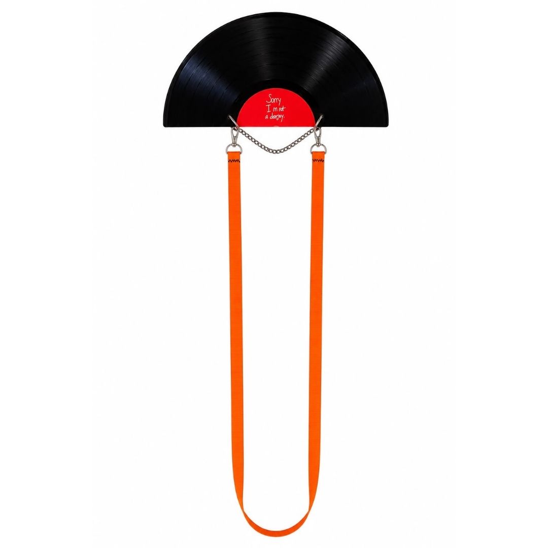 Sorry I'm Not A Deejay Vinyl Record Fan (Orange Strap)