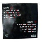 Vinyl record sleeve with track listing on a black background. SYNAPSE GIULLARE AKA 00ZICKY