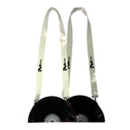 half moon vinyl bags black