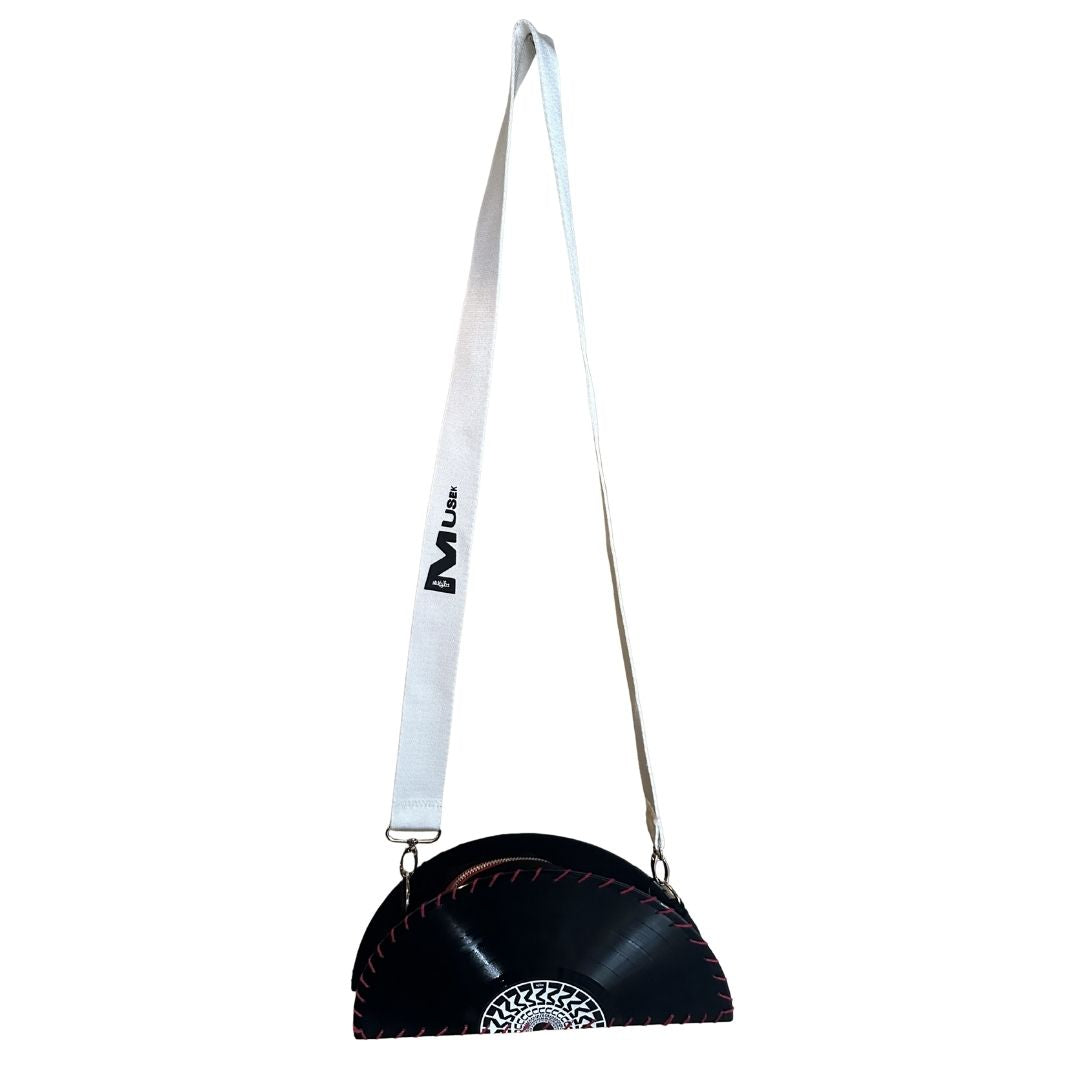 MUSEK × Sorry I'm Not A Deejay – Full Moon Vinyl Crossbody (Blk, Blk Jean)