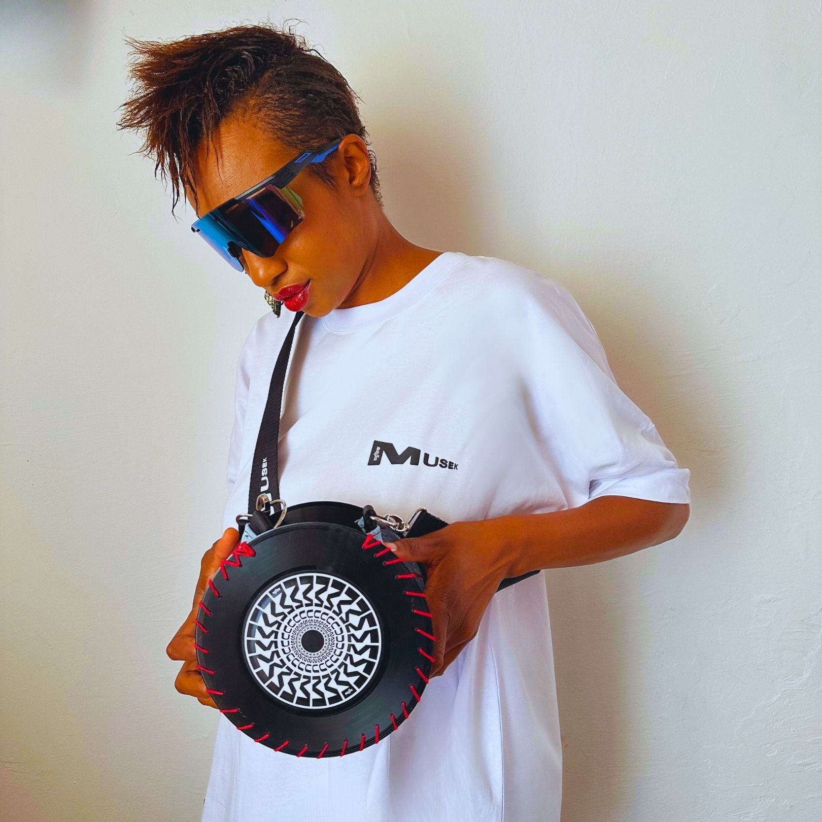 black full moon vinyl bag francesco farfa MUSEK LABEL
