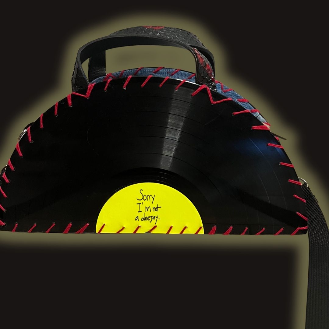 vinyl record purse sorry im not a deejay